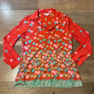 TYEBS Longsleeve Collared Tulip Blouse. D5
